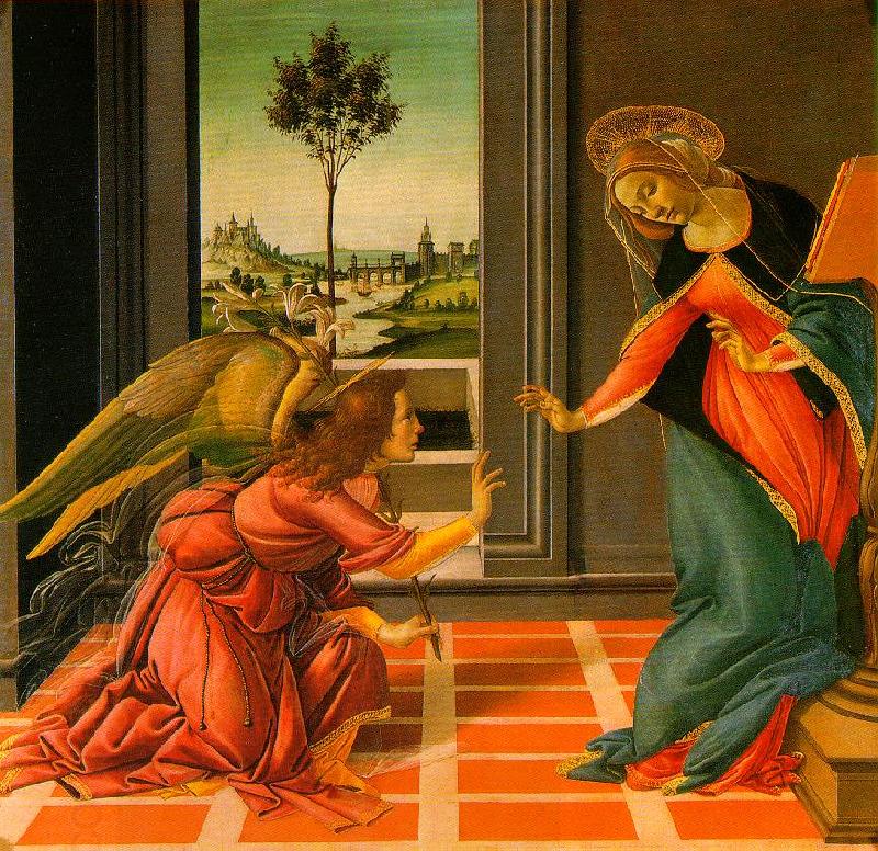 BOTTICELLI, Sandro The Cestello Annunciation dfg China oil painting art